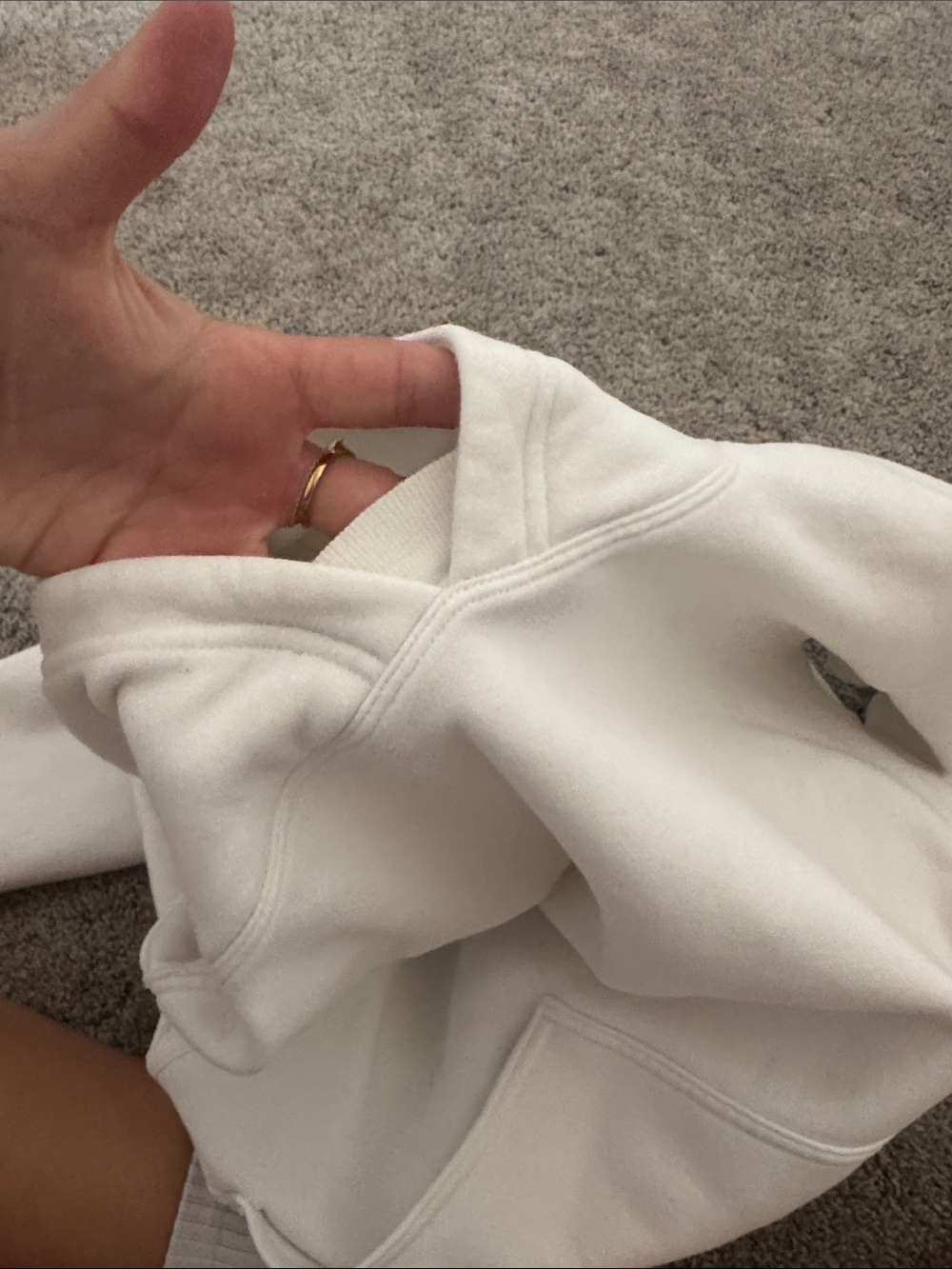Lululemon athletica White Women's Pullover Hoodie, Great Condition, Rarely worn - Picture 6 of 8